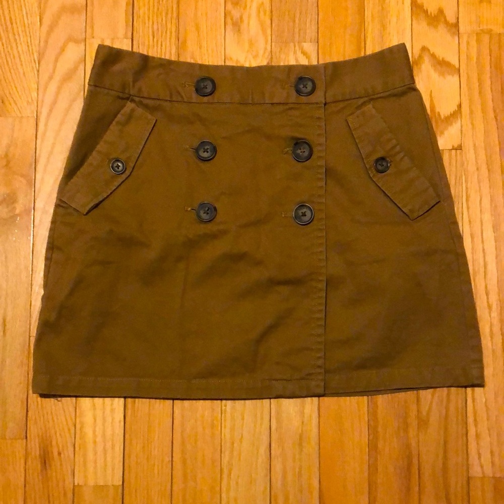 J Crew military inspired skirt in khaki twill fabric -excellent condition size 6 - Picture 4 of 6